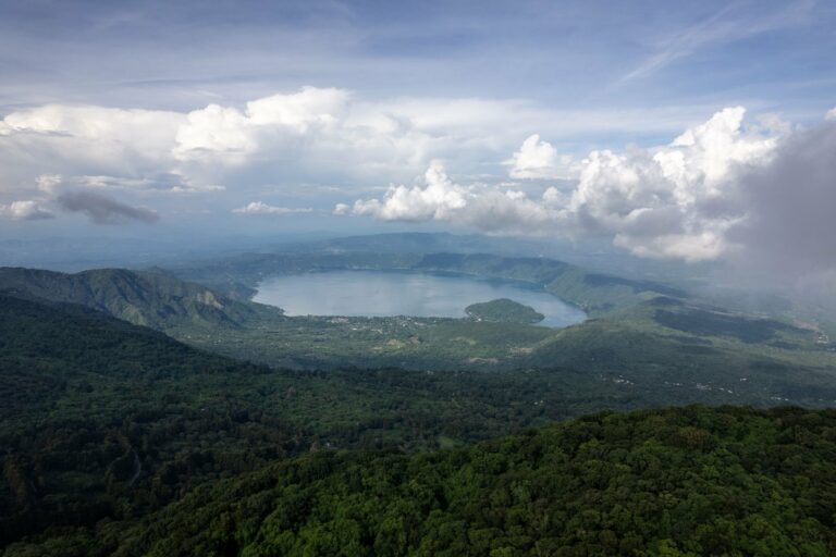 Lake Coatepeque in its crater