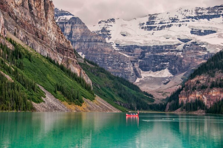 Canoeing on Lake Louise