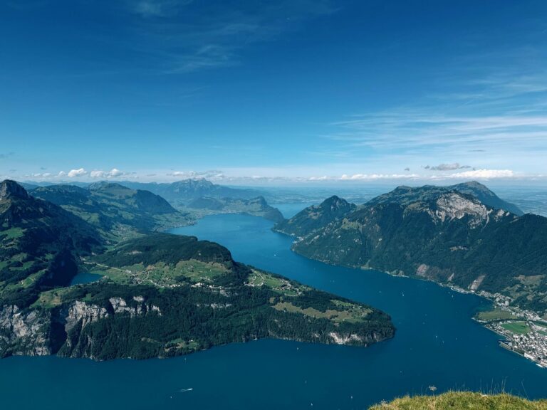 Lake Lucerne surrounded by the Alps