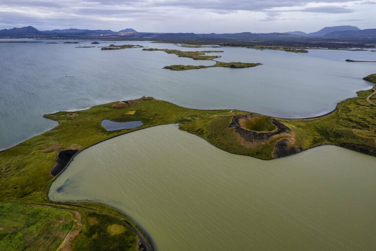 The volcanic landscape of Lake Myvatn