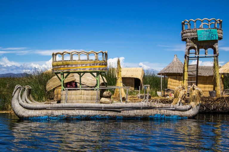 Reed boats on Lake Titicaca