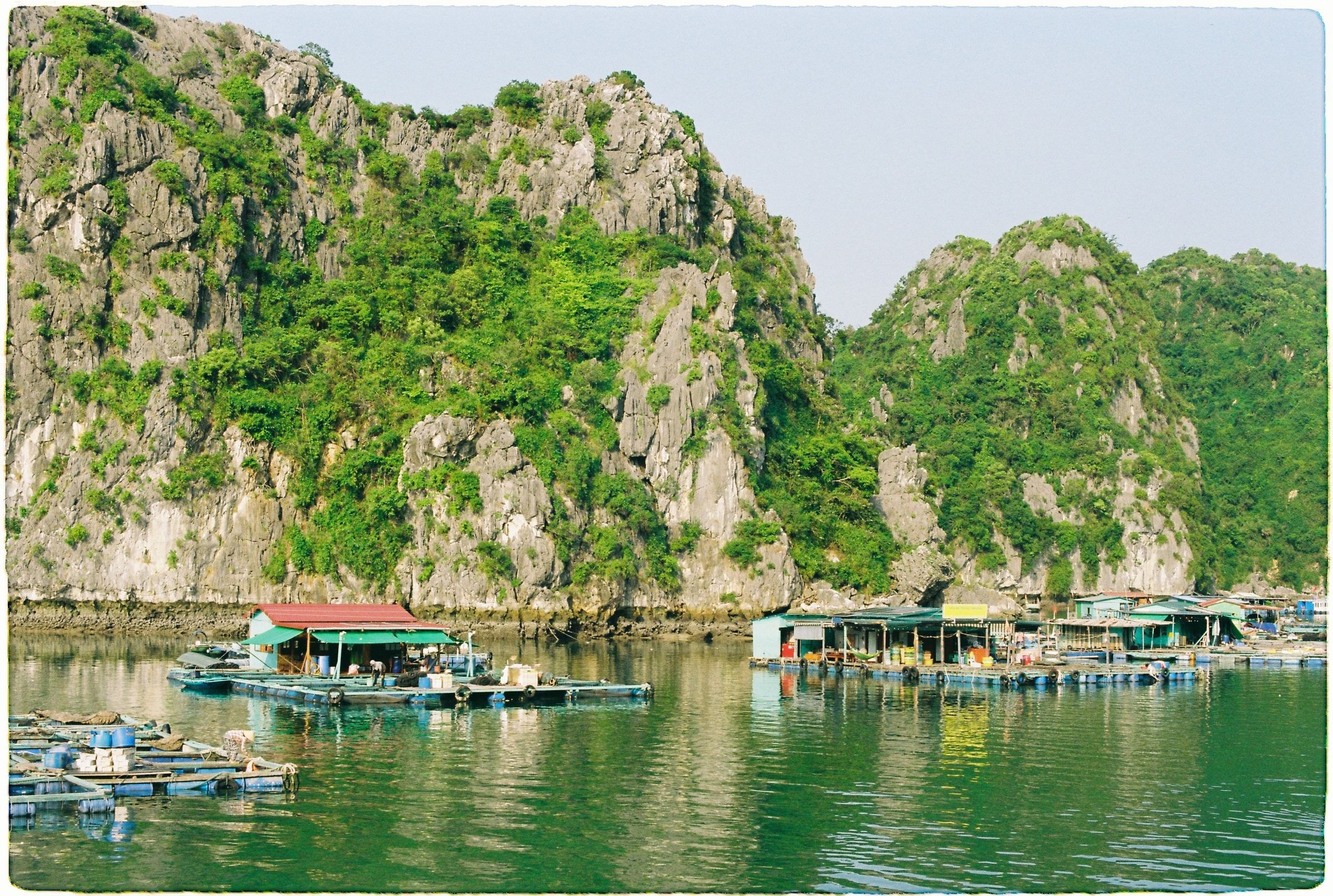 A floating fishing village in Lan Ha Bay