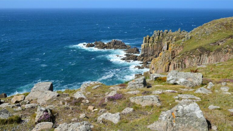 The rocky coast at Land's End