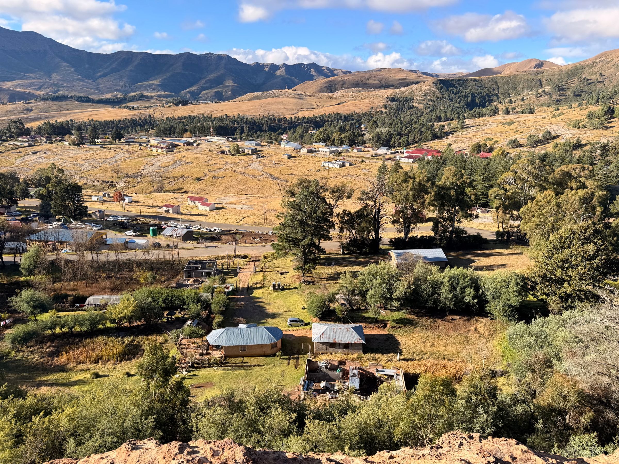 A rural village in the Lesotho Highlands