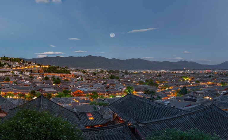 Lijiang old town at twilight
