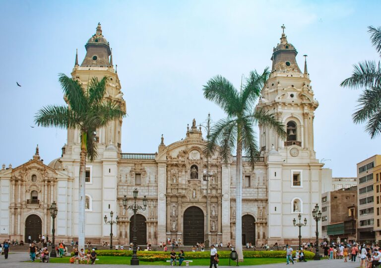 Lima Cathedral and its palm trees
