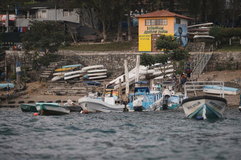 Boats on the waterfront in Livingston