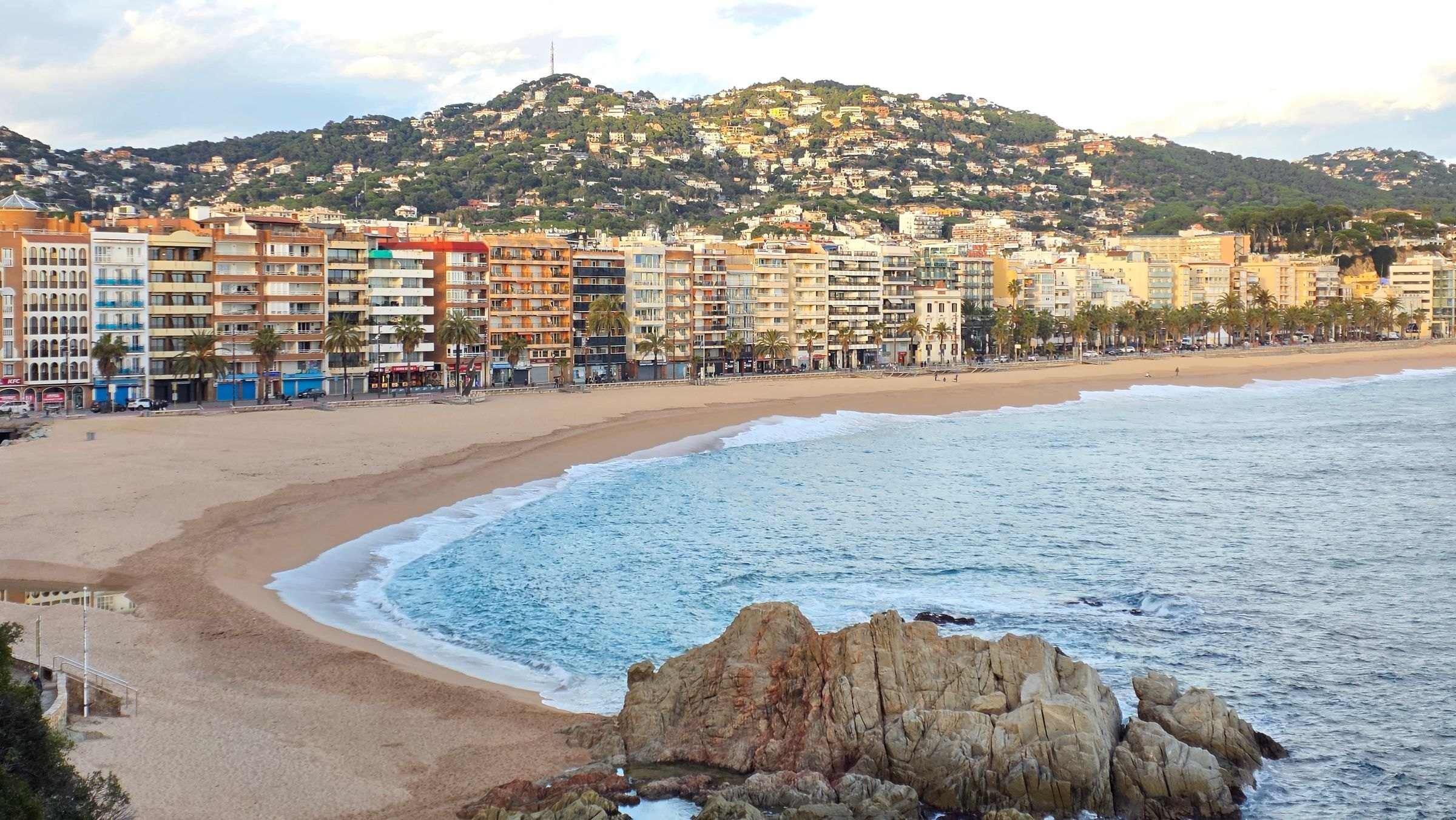 The beach at Lloret de Mar
