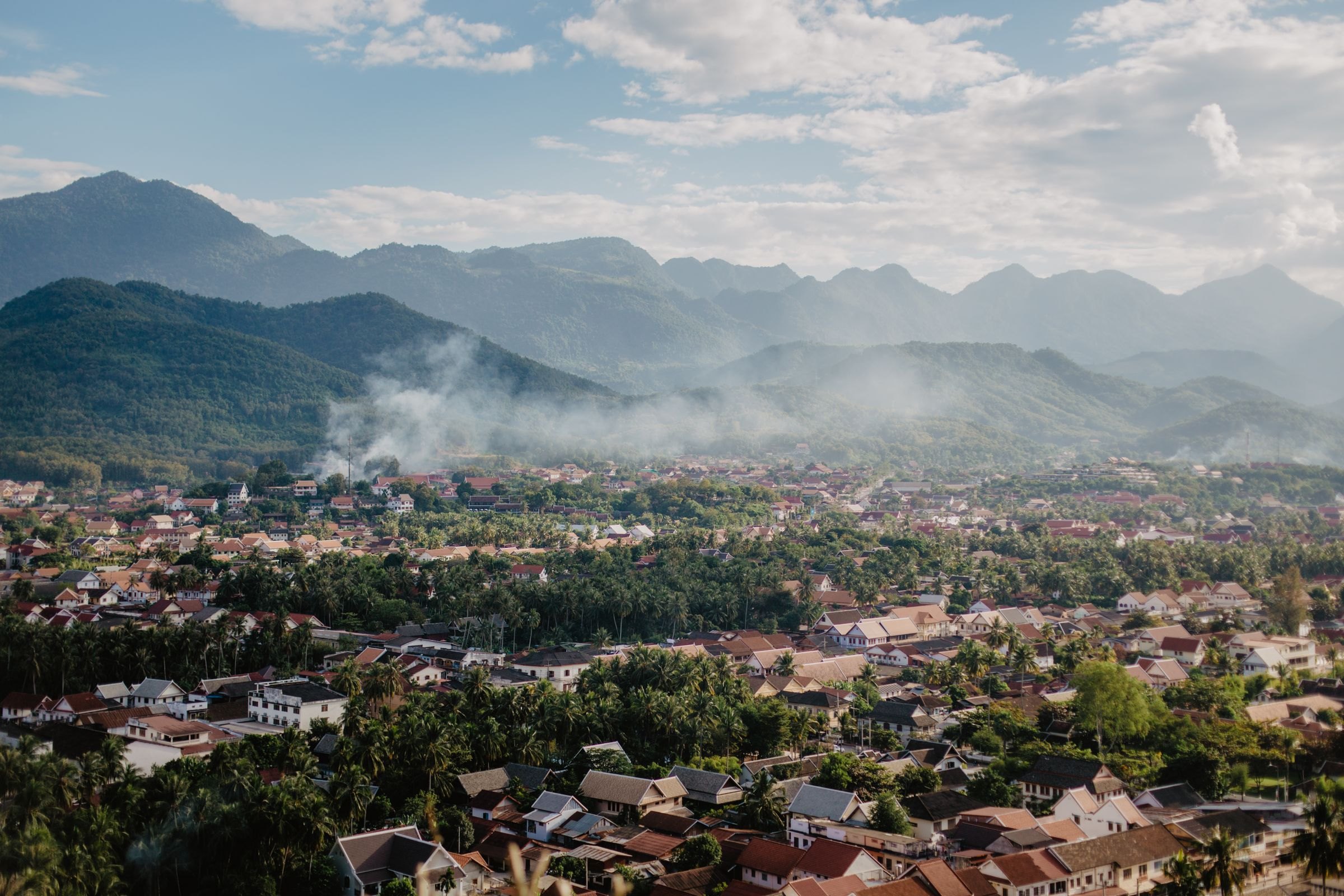 Luang Prabang among misty mountains