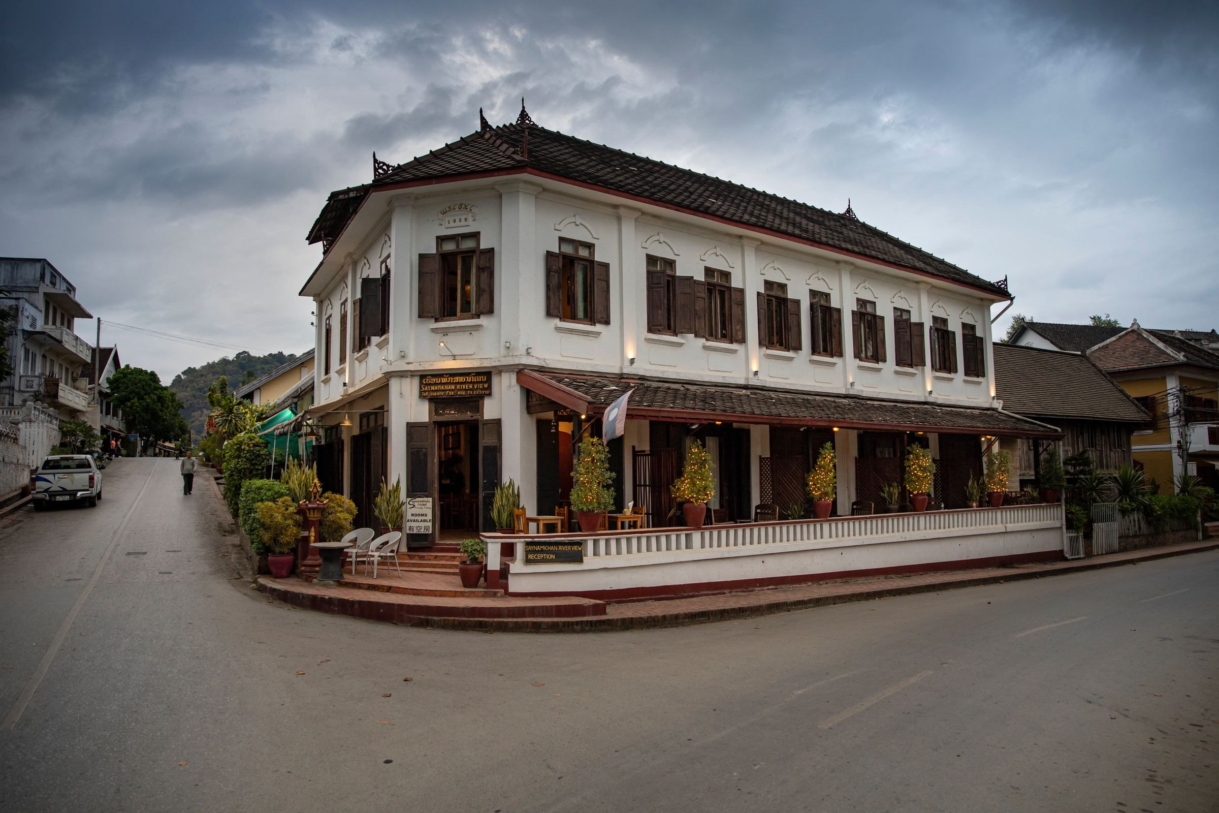 A colonial-style building in Luang Prabang