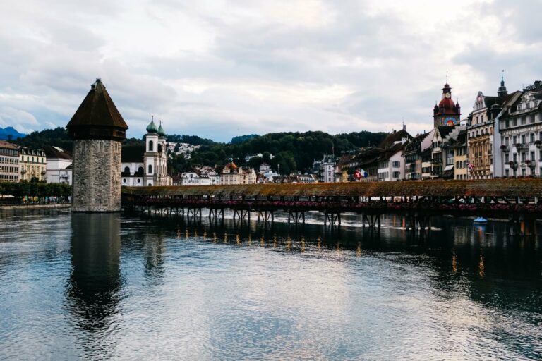 The Chapel Bridge and Water Tower in Lucerne