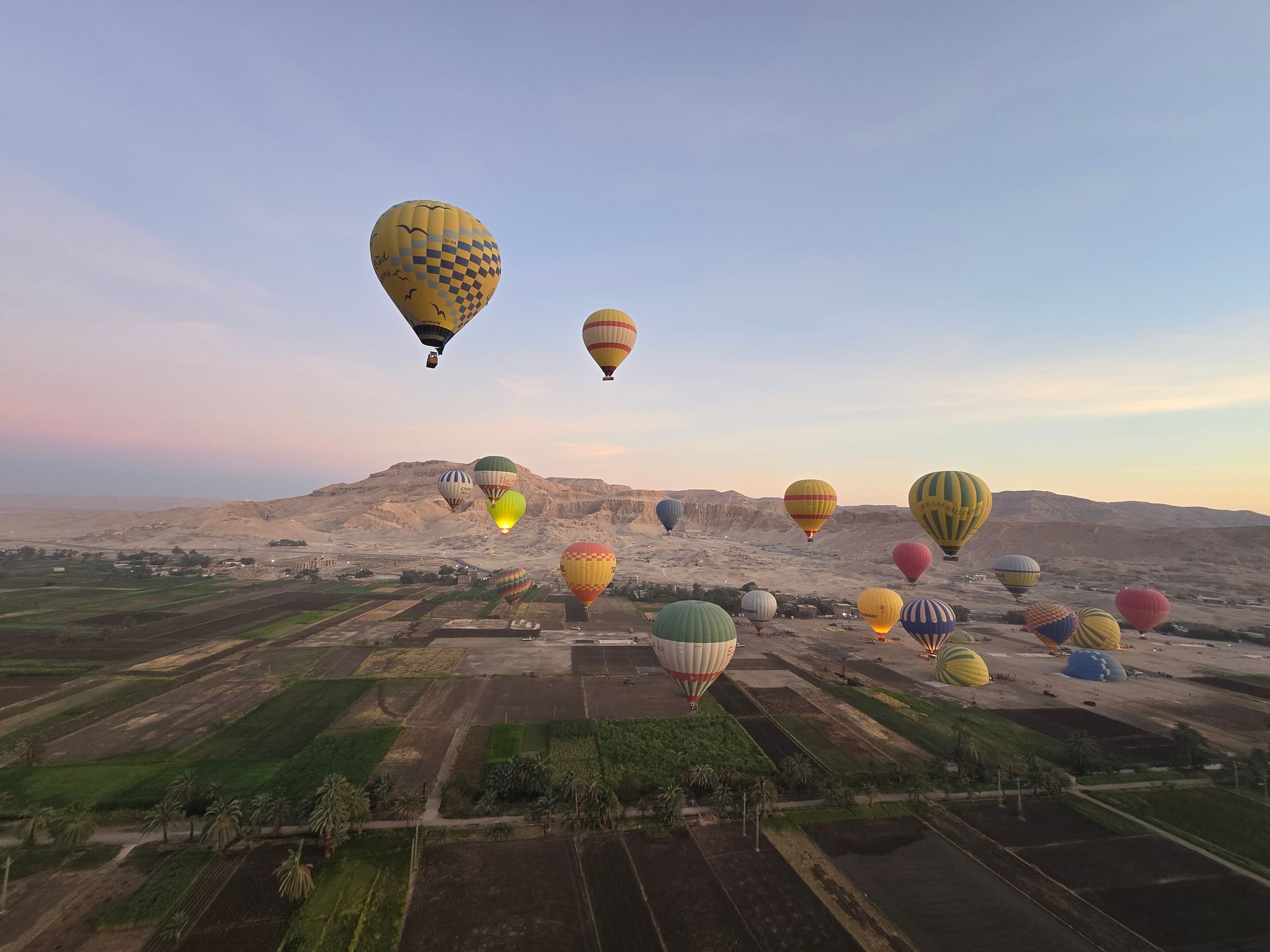 Hot-air balloons over Luxor
