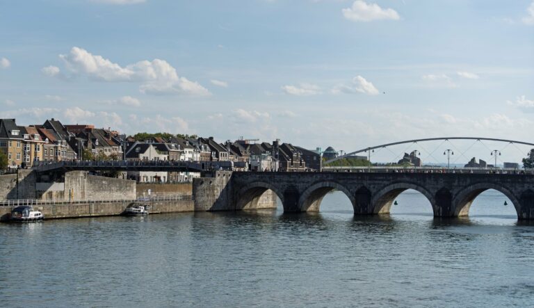 The old stone bridge over the Maas in Maastricht