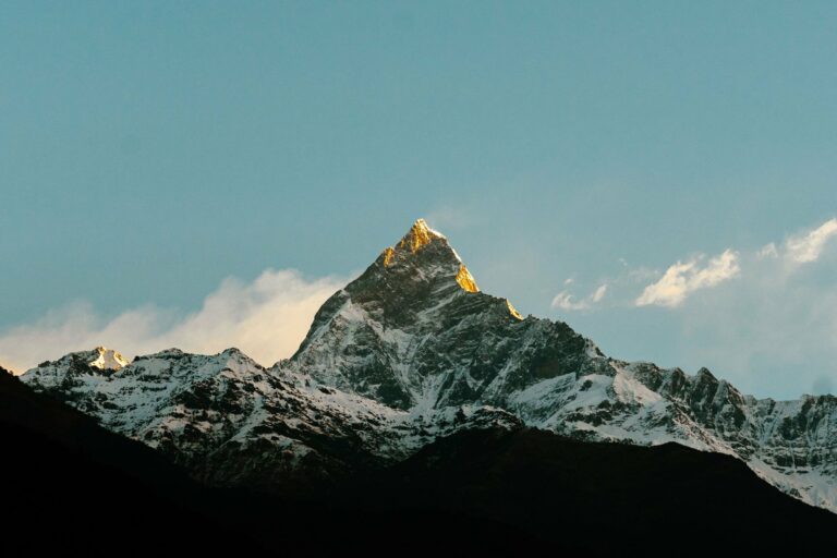 The fishtail peak of Machapuchare