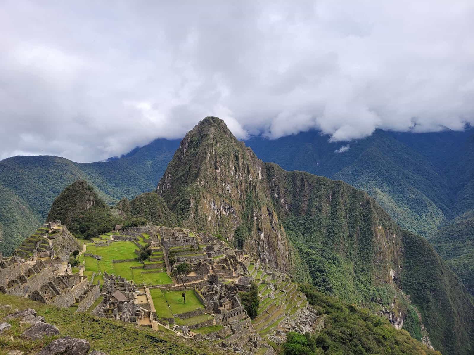 Machu Picchu among the Andes mountains, Peru
