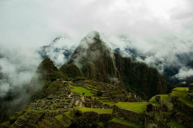 Machu Picchu wrapped in cloud