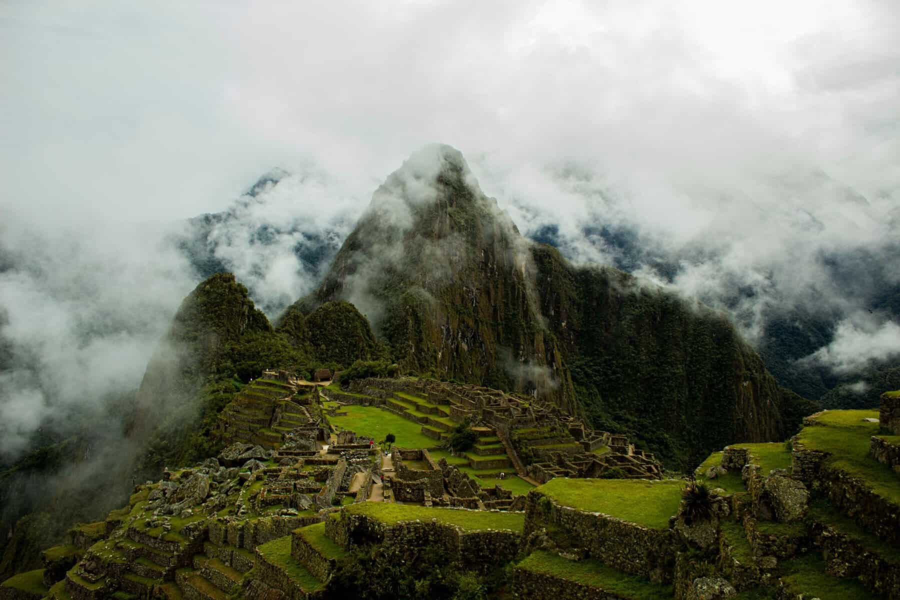 Machu Picchu wrapped in cloud
