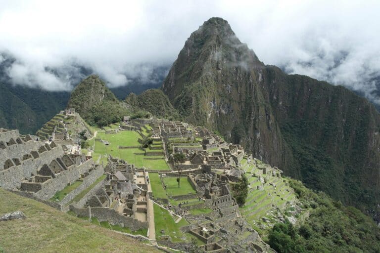 Machu Picchu among misty mountains