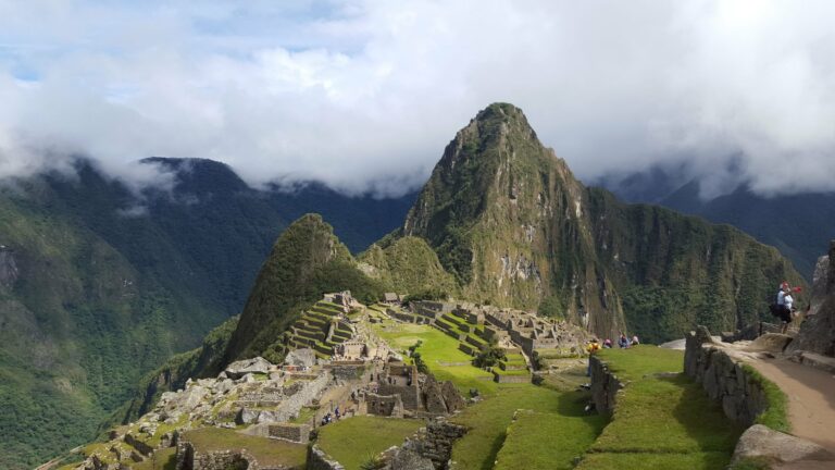 The classic view of Machu Picchu