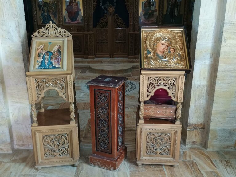 Religious icons in a church in Madaba