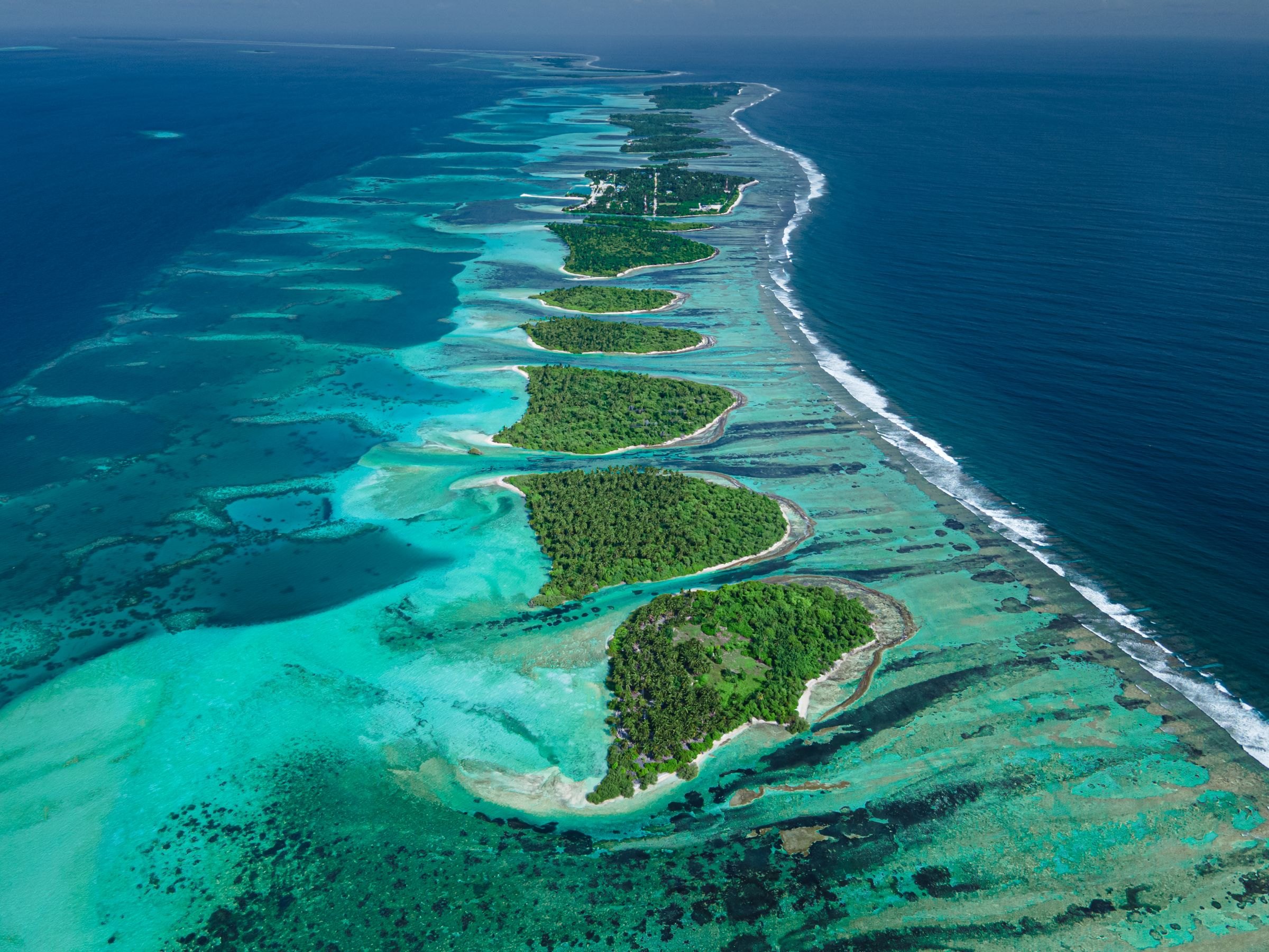 A Maldives atoll from the air