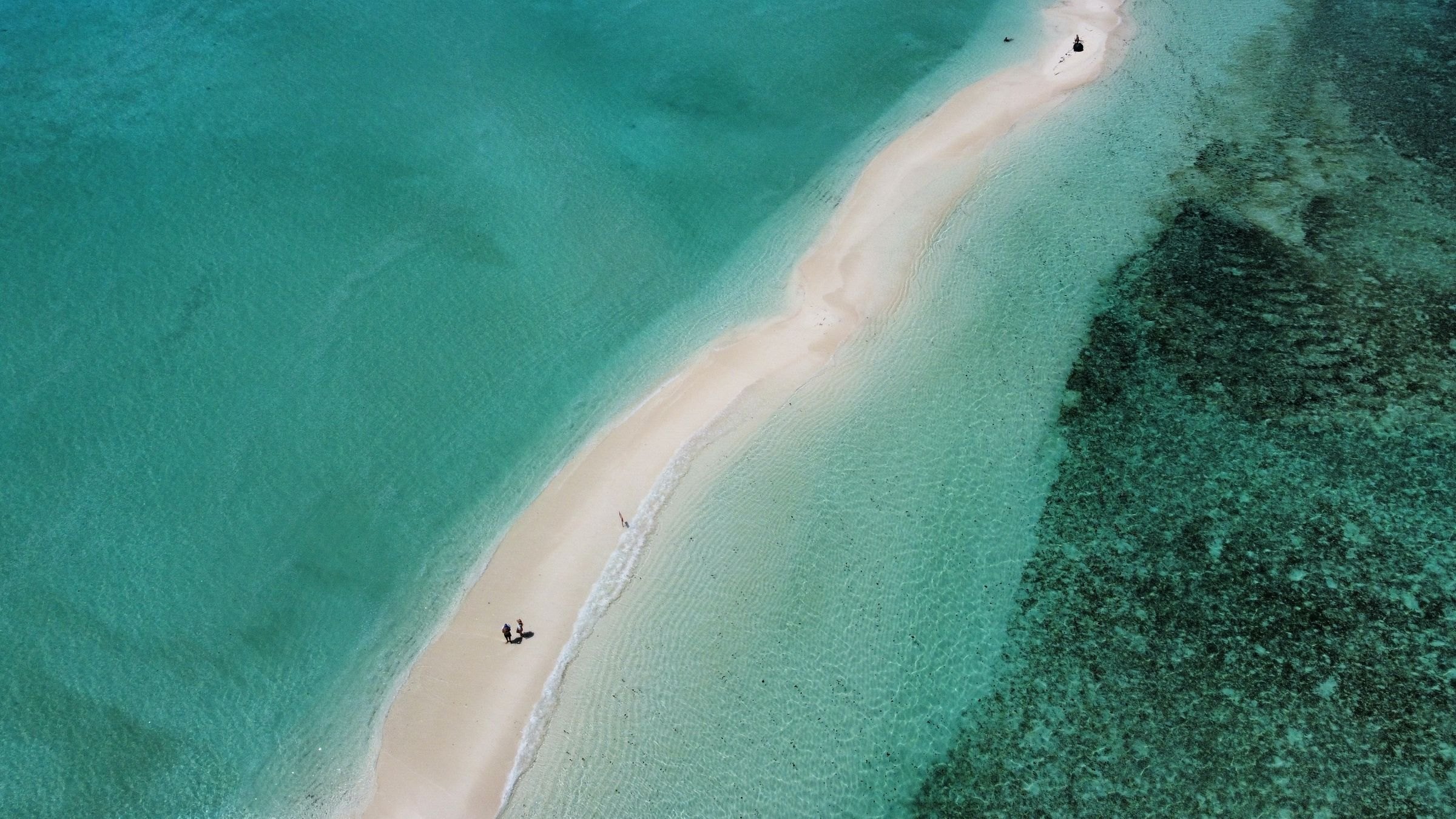 A sandbank in turquoise Maldivian water