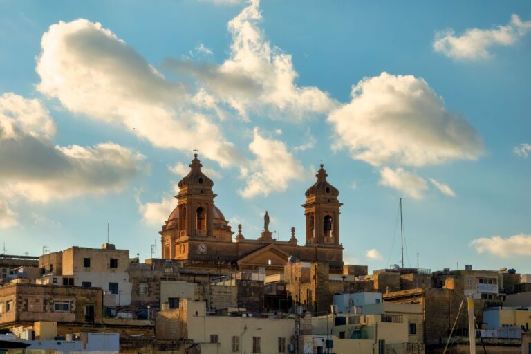 A Maltese basilica against the sky