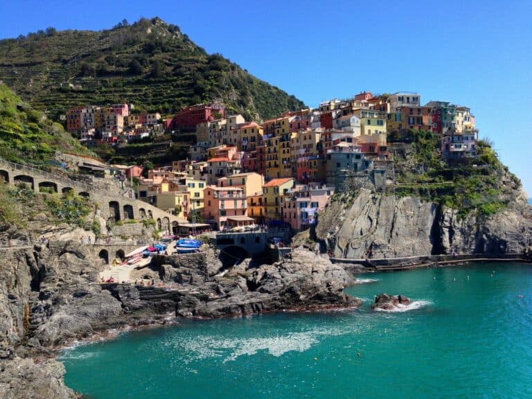 Colourful houses of Manarola on the Cinque Terre coast, Italy