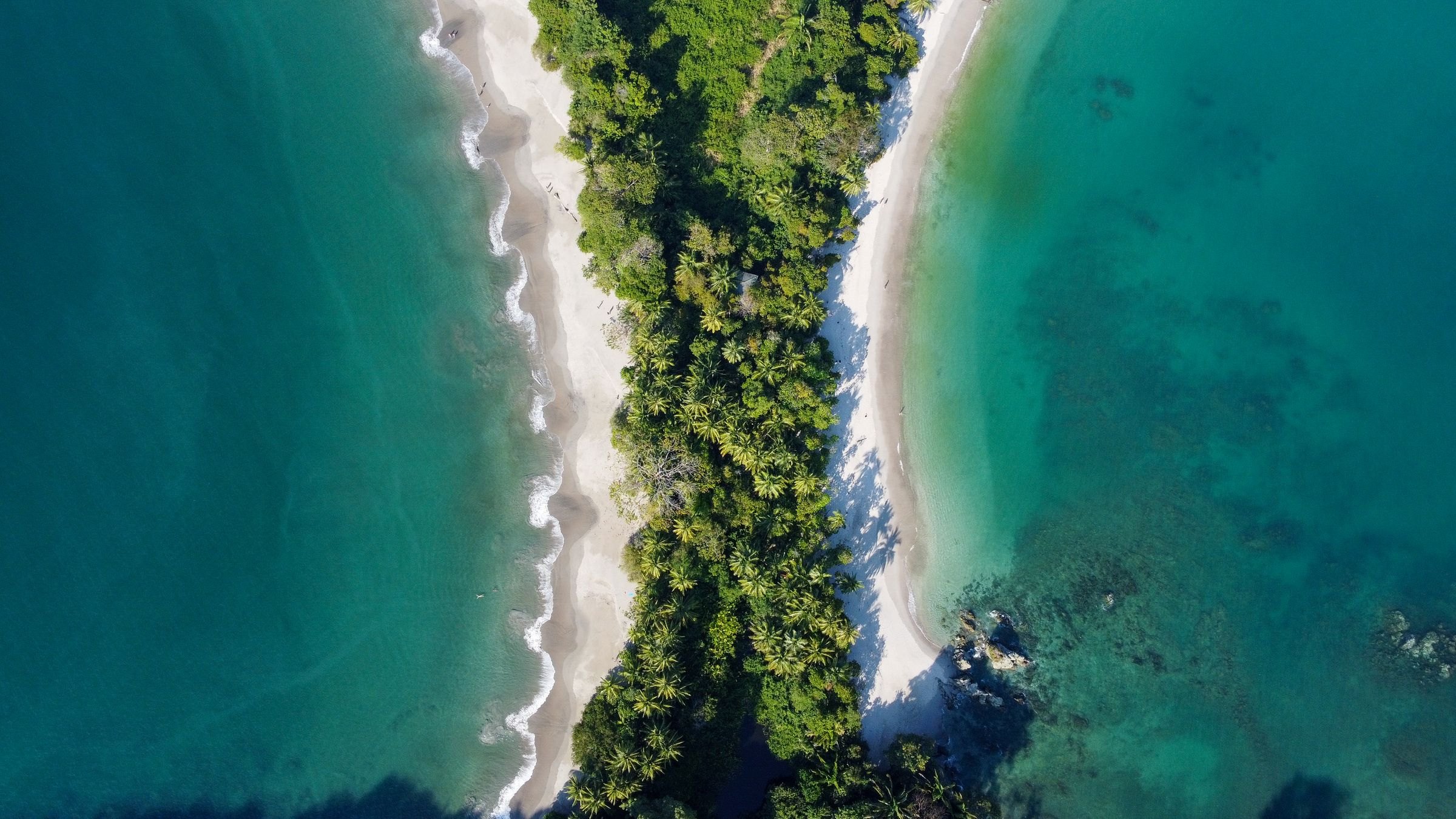 Manuel Antonio beach and forest from above