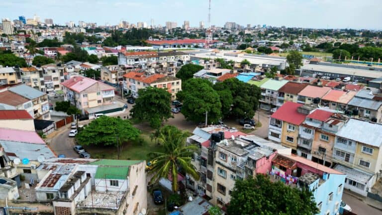 Maputo, the capital of Mozambique, from above