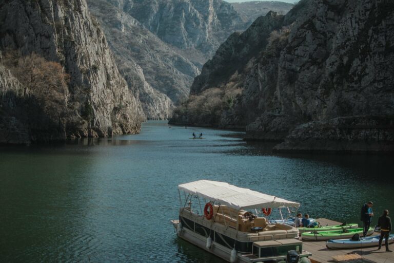 A boat in Matka Canyon