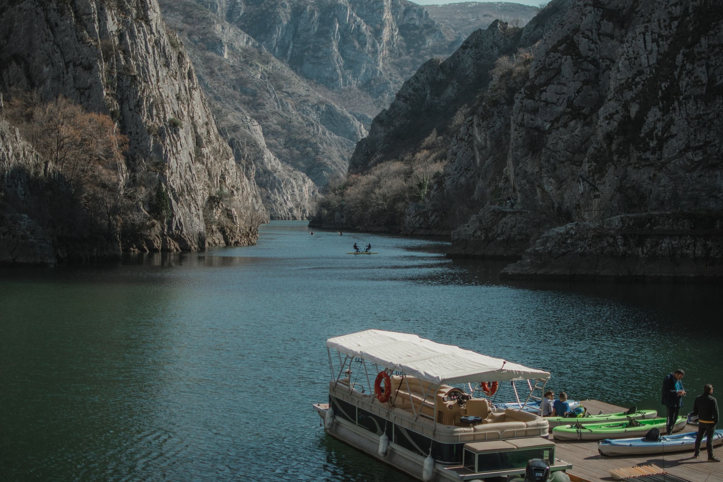 A boat in Matka Canyon