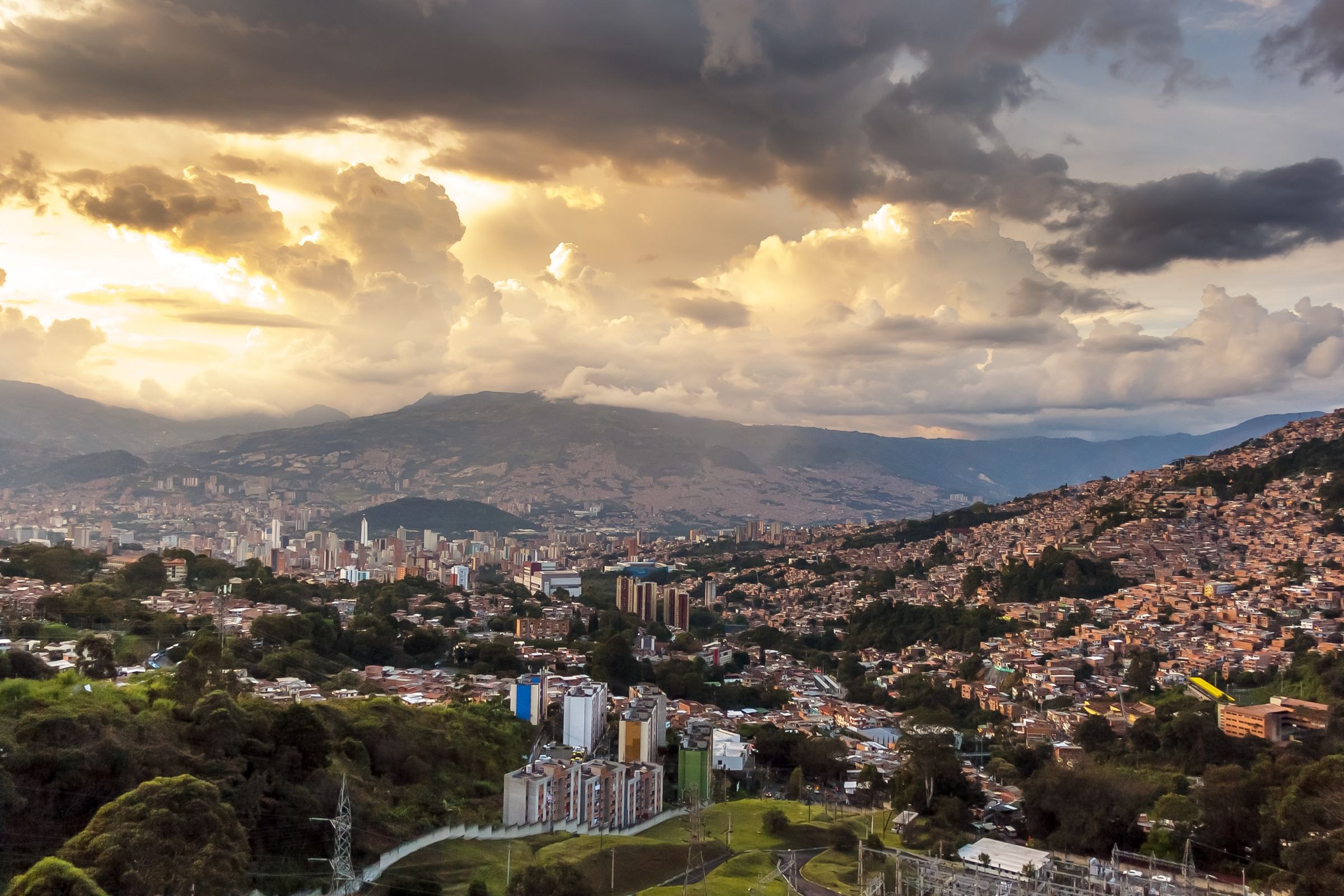 Medellín at sunset