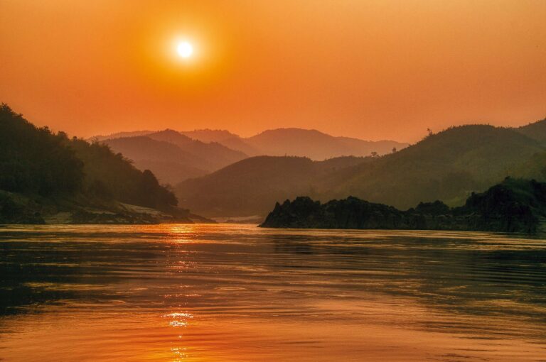 Sunset over the Mekong River