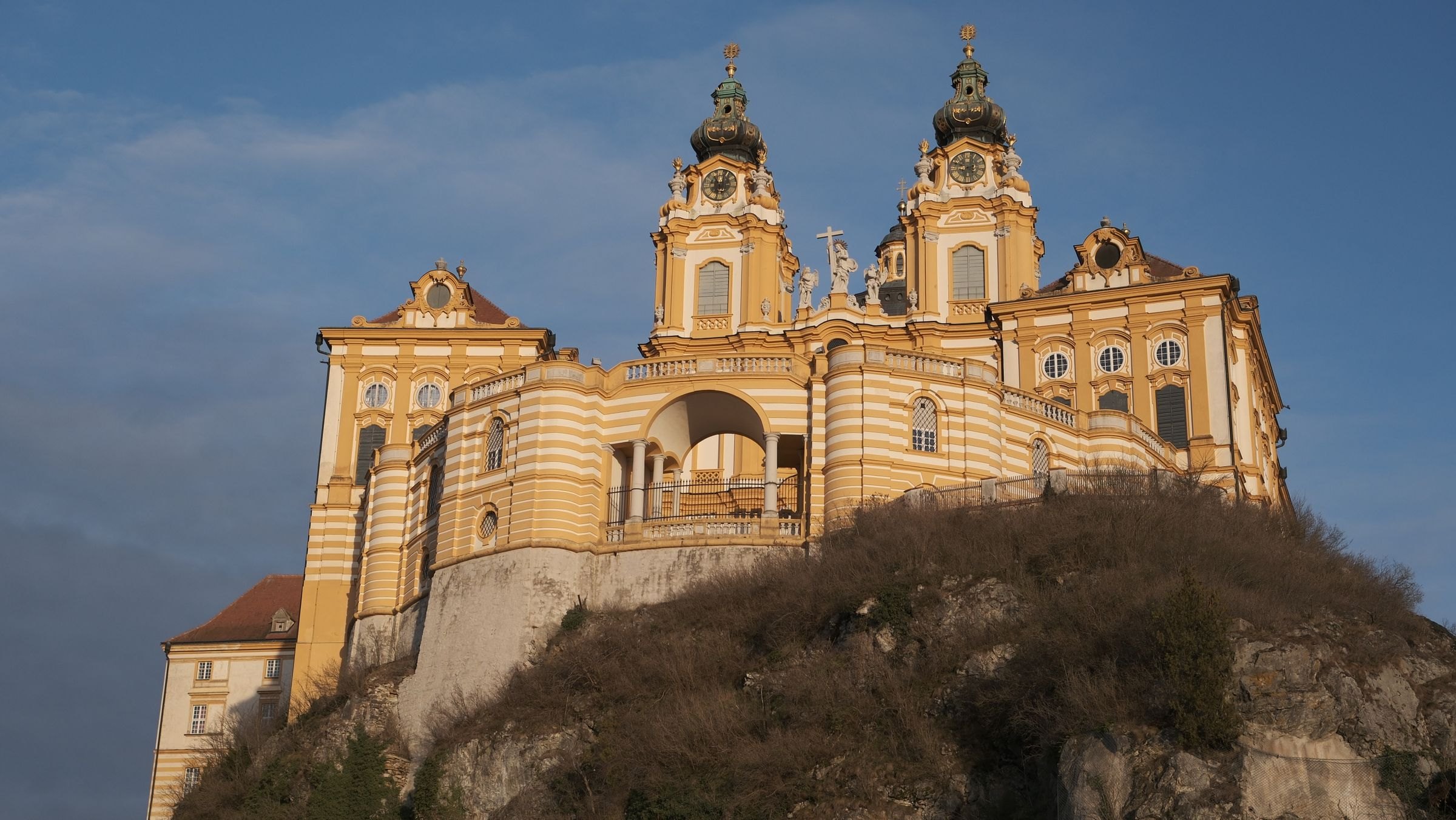 Melk Abbey on its cliff above the Danube