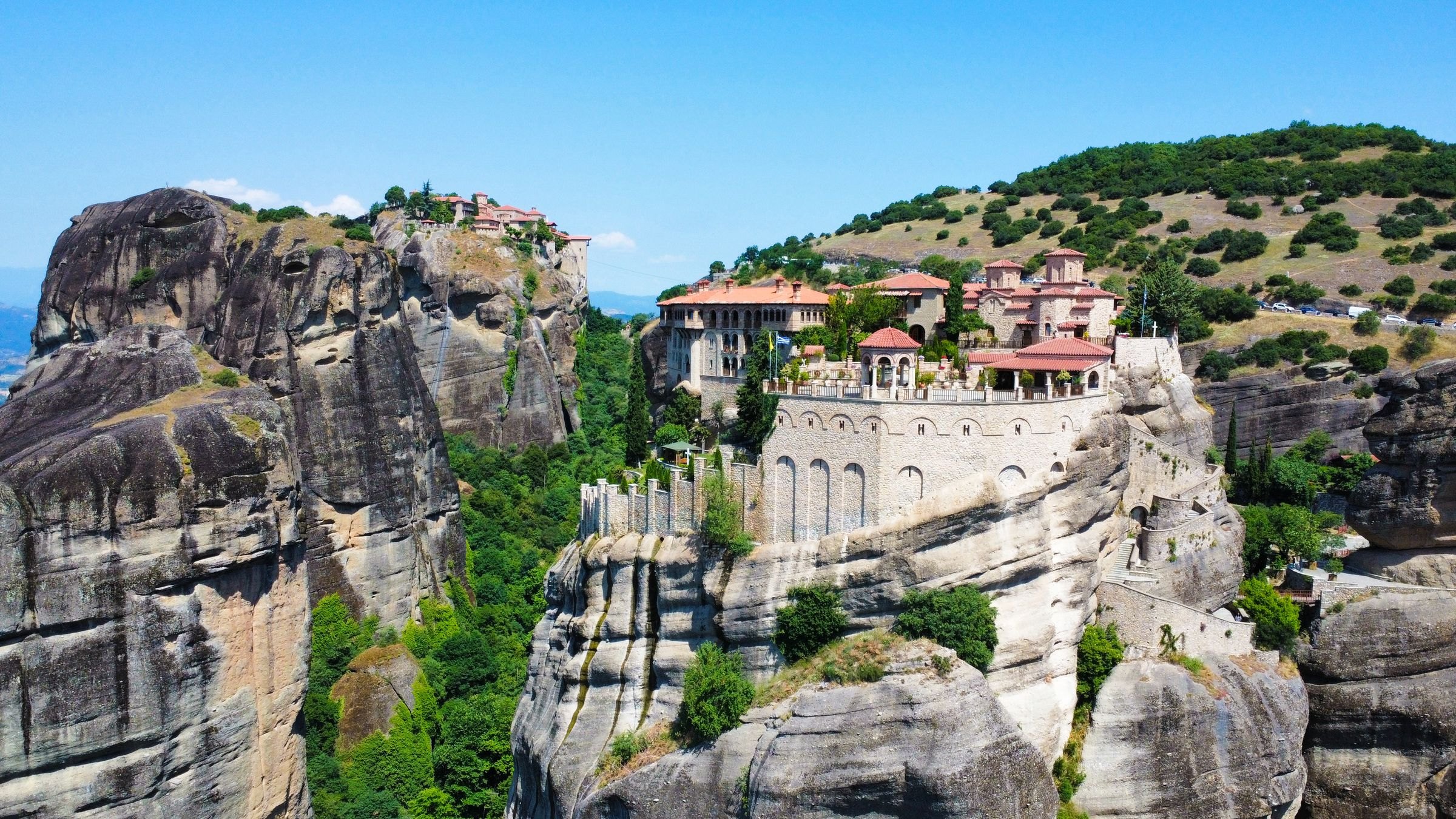 Monasteries on the rock pillars of Meteora