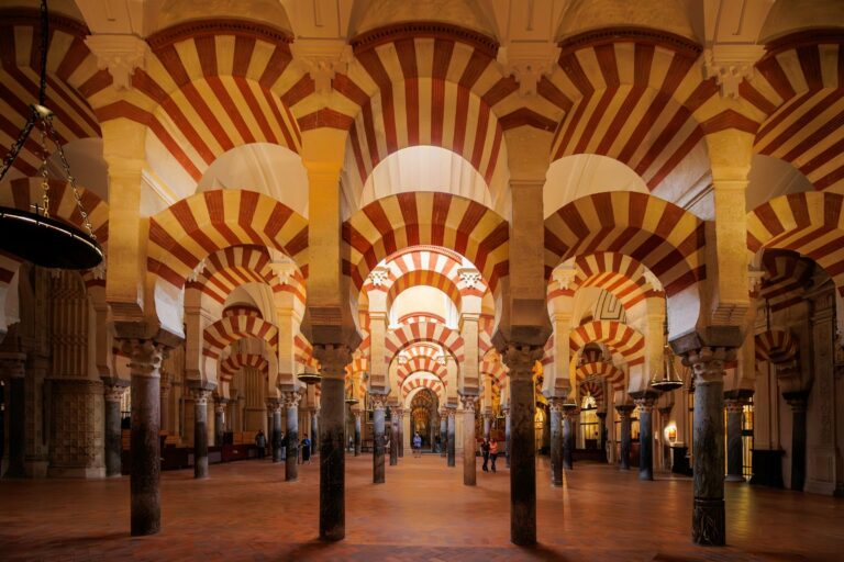 The striped arches of the Mezquita in Cordoba