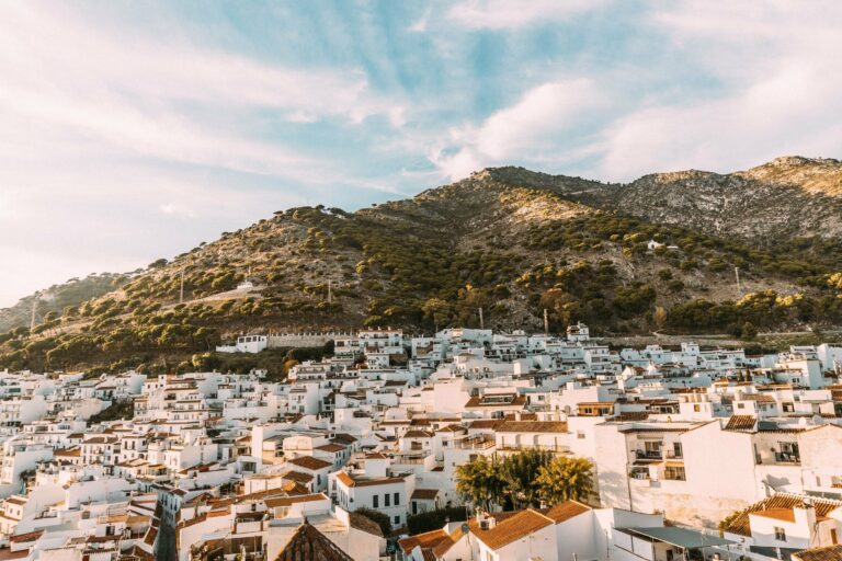 The white village of Mijas from above