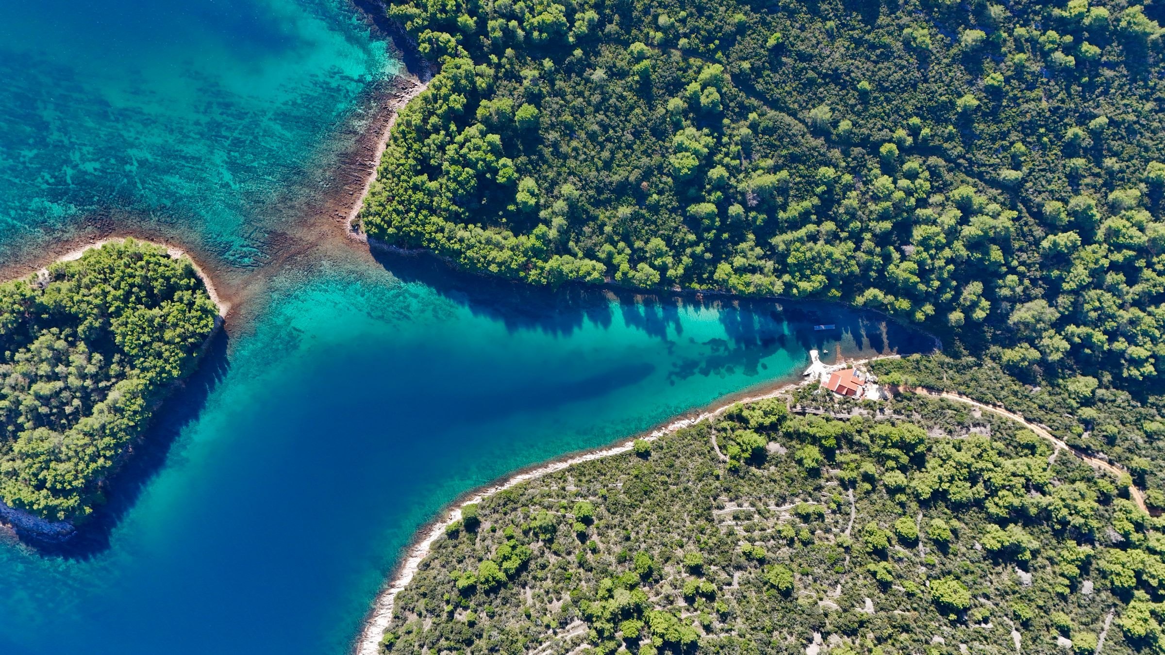 A turquoise inlet on the coast of southern Dalmatia