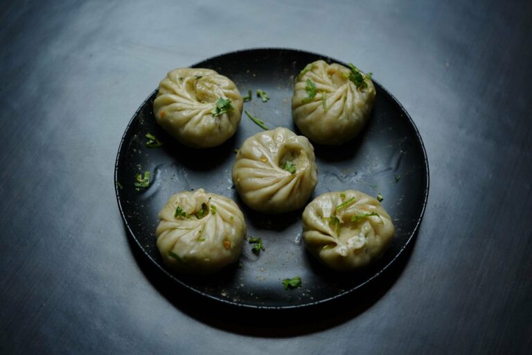 A plate of Tibetan momos