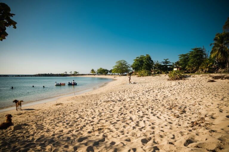 The beach at Montego Bay, Jamaica