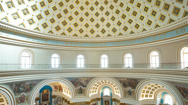 The dome inside the Rotunda of Mosta