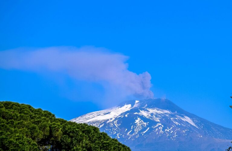 Snow-capped Mount Etna