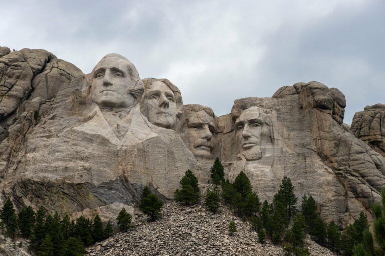Mount Rushmore and its four presidents