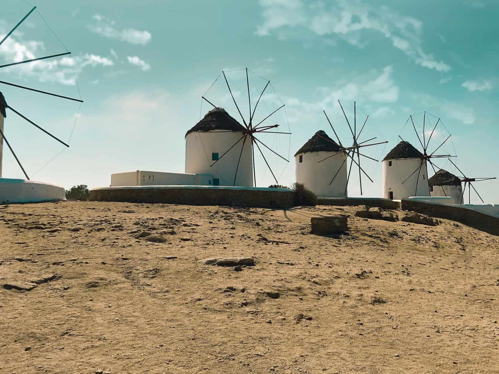The windmills of Mykonos, Greece