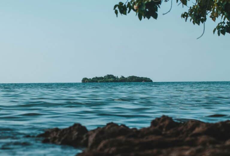 The coast at Negril, Jamaica, under a clear sky