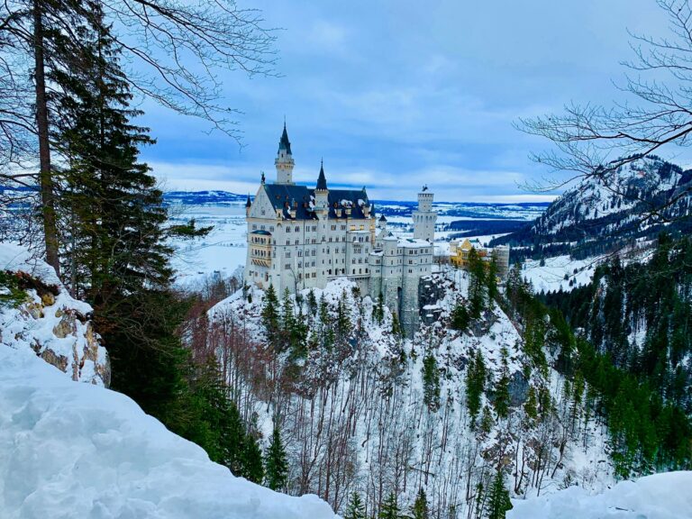 Neuschwanstein Castle in the snow