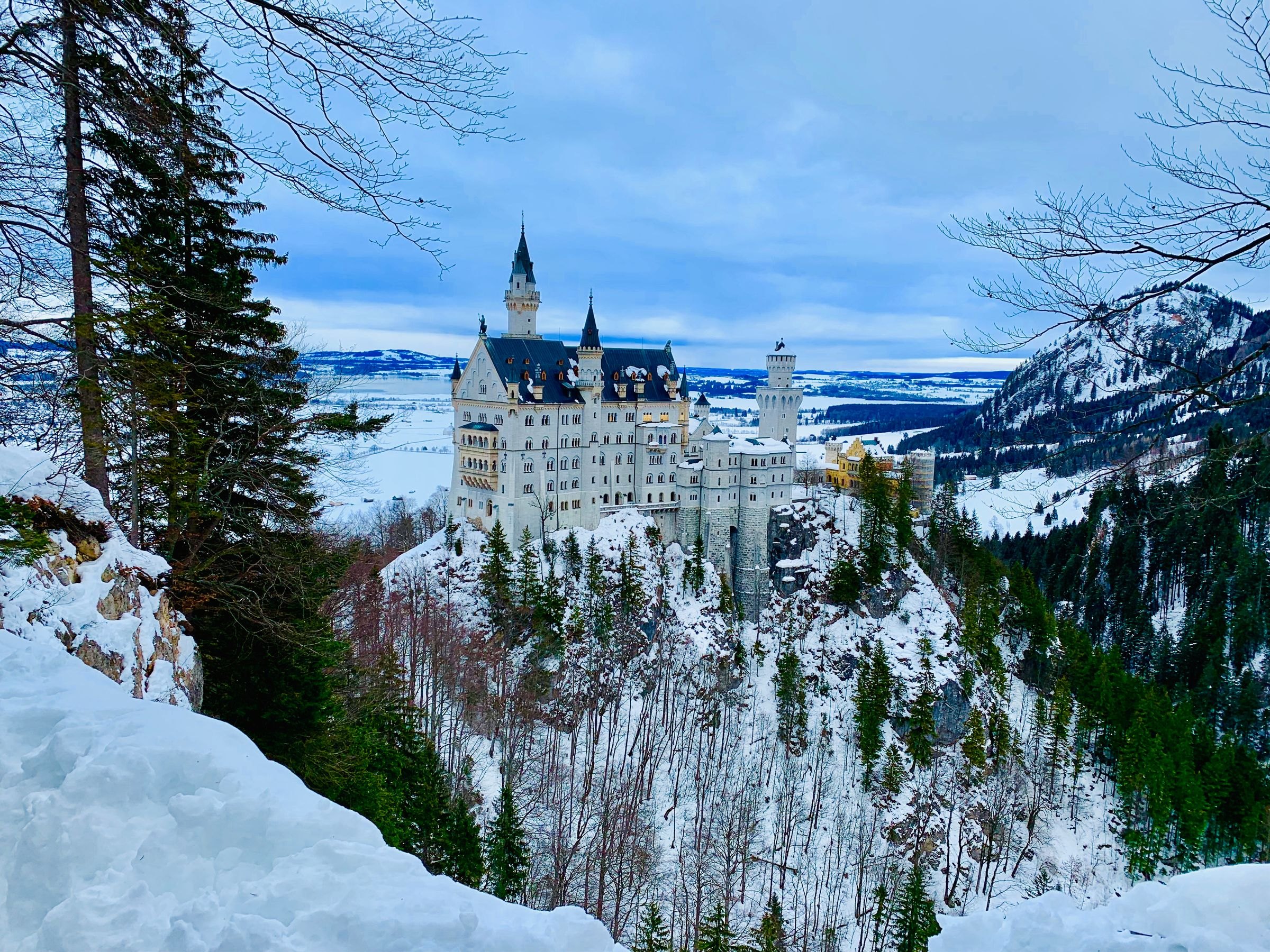 Neuschwanstein Castle in the snow