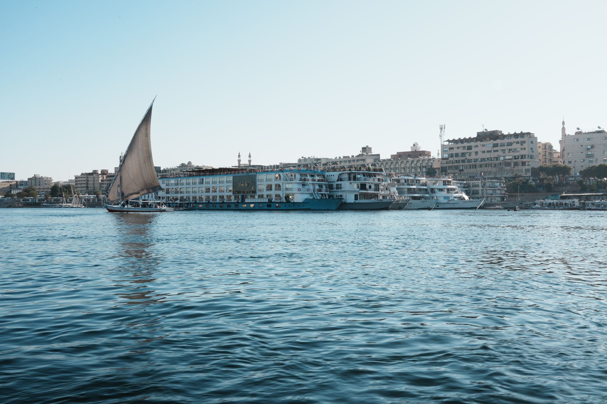 A traditional sailboat on the Nile