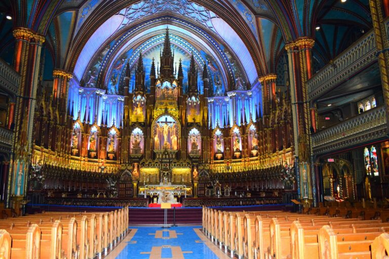 The interior of Notre-Dame Basilica in Montreal